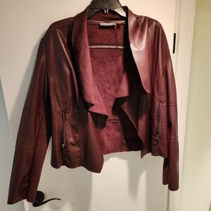 Bagatelle Rich Maroon Vegan Leather Jacket